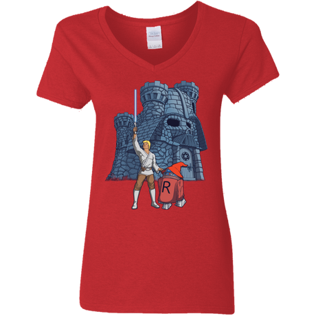 Darthskull Castle Women's V-Neck T-Shirt