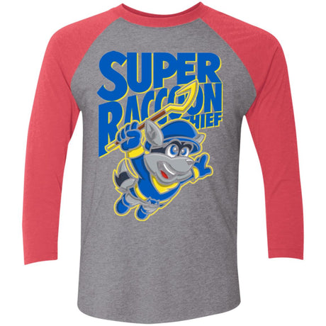 Super Racoon Thief Men's Triblend 3/4 Sleeve