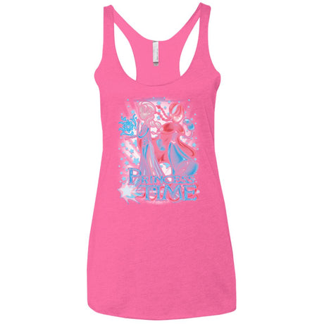 Princess Time Elsa Anna Women's Triblend Racerback Tank