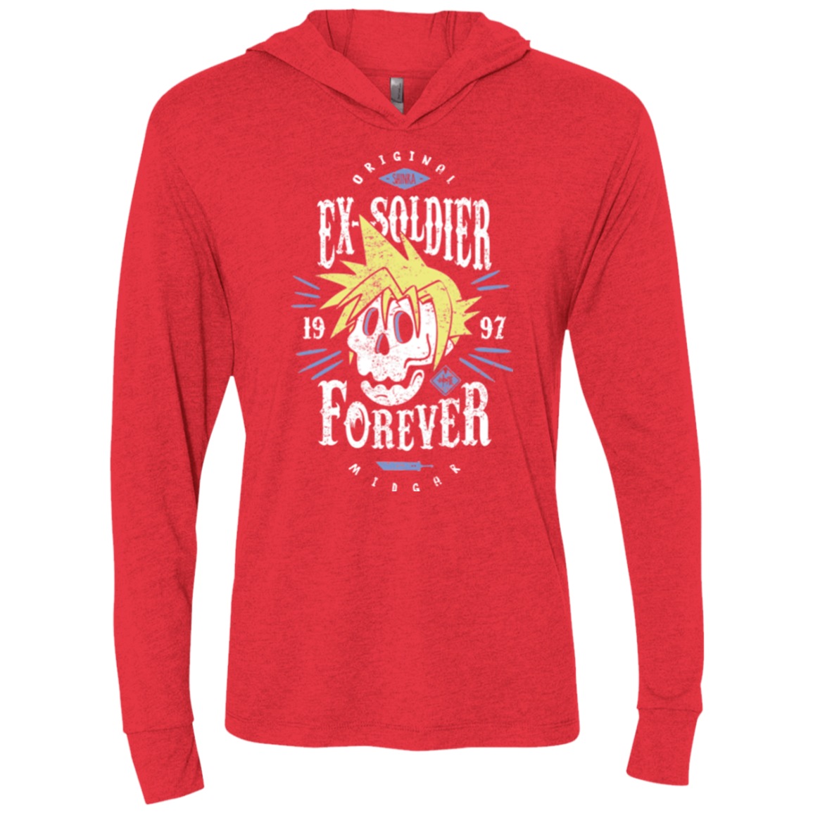Ex-Soldier Forever Triblend Long Sleeve Hoodie Tee