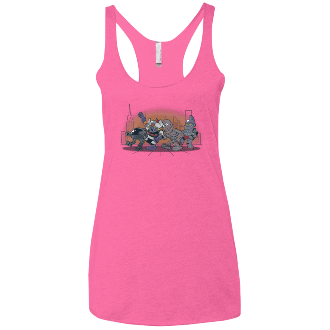 Where The Big Robots are Women's Triblend Racerback Tank