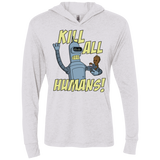 The Button Friends Triblend Long Sleeve Hoodie Tee