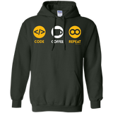 Code Coffee Repeat Pullover Hoodie