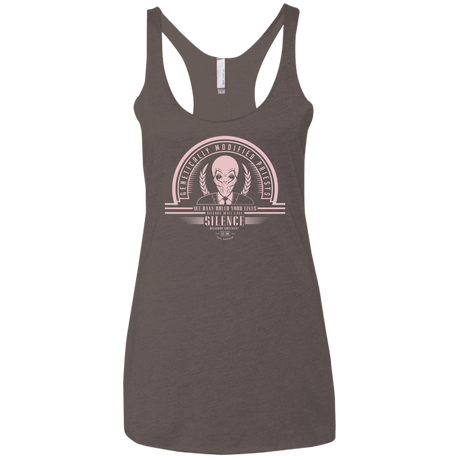 Who Villains Silence Women's Triblend Racerback Tank