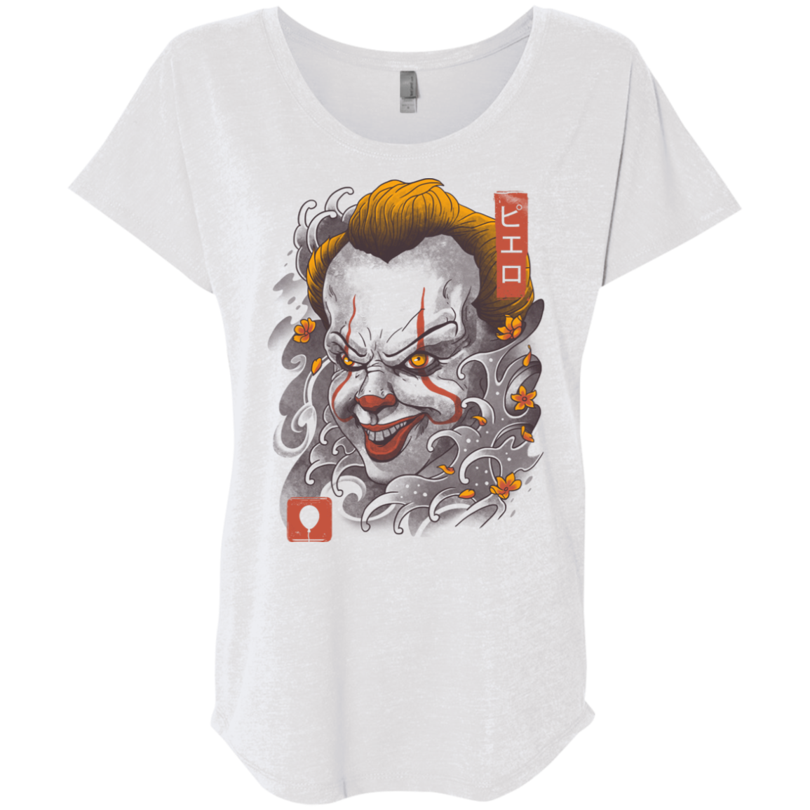 Oni Clown Mask Triblend Dolman Sleeve