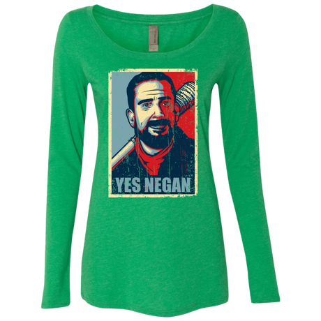 Yes Negan Women's Triblend Long Sleeve Shirt