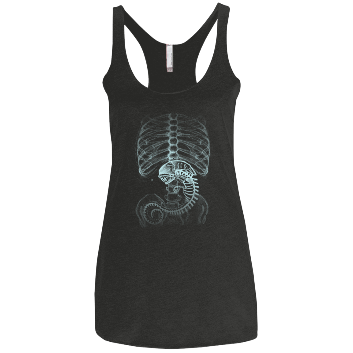 Creepy pregnant Women's Triblend Racerback Tank