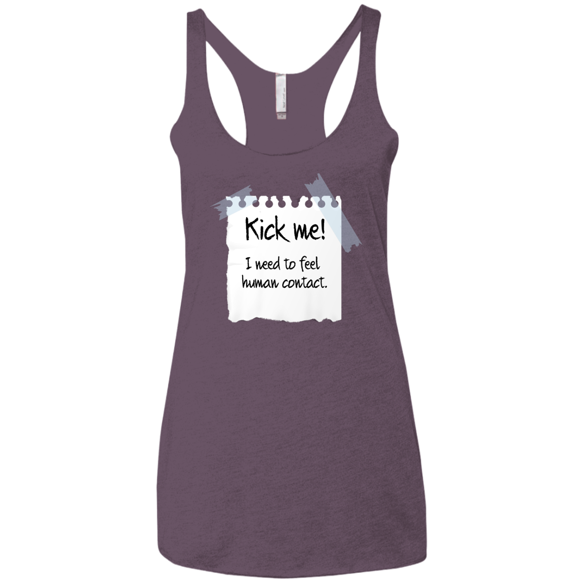 Kick Me Women's Triblend Racerback Tank