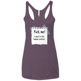 Kick Me Women's Triblend Racerback Tank
