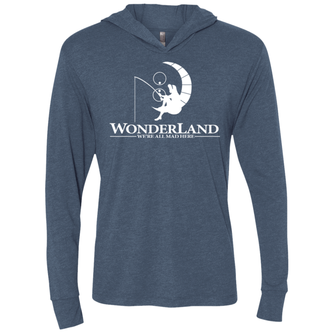 Wonderland Animation Triblend Long Sleeve Hoodie Tee