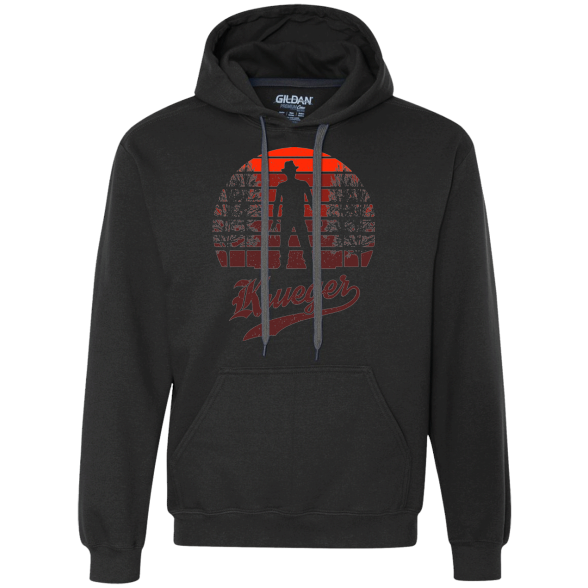 Horror Sun Set Krueger Premium Fleece Hoodie