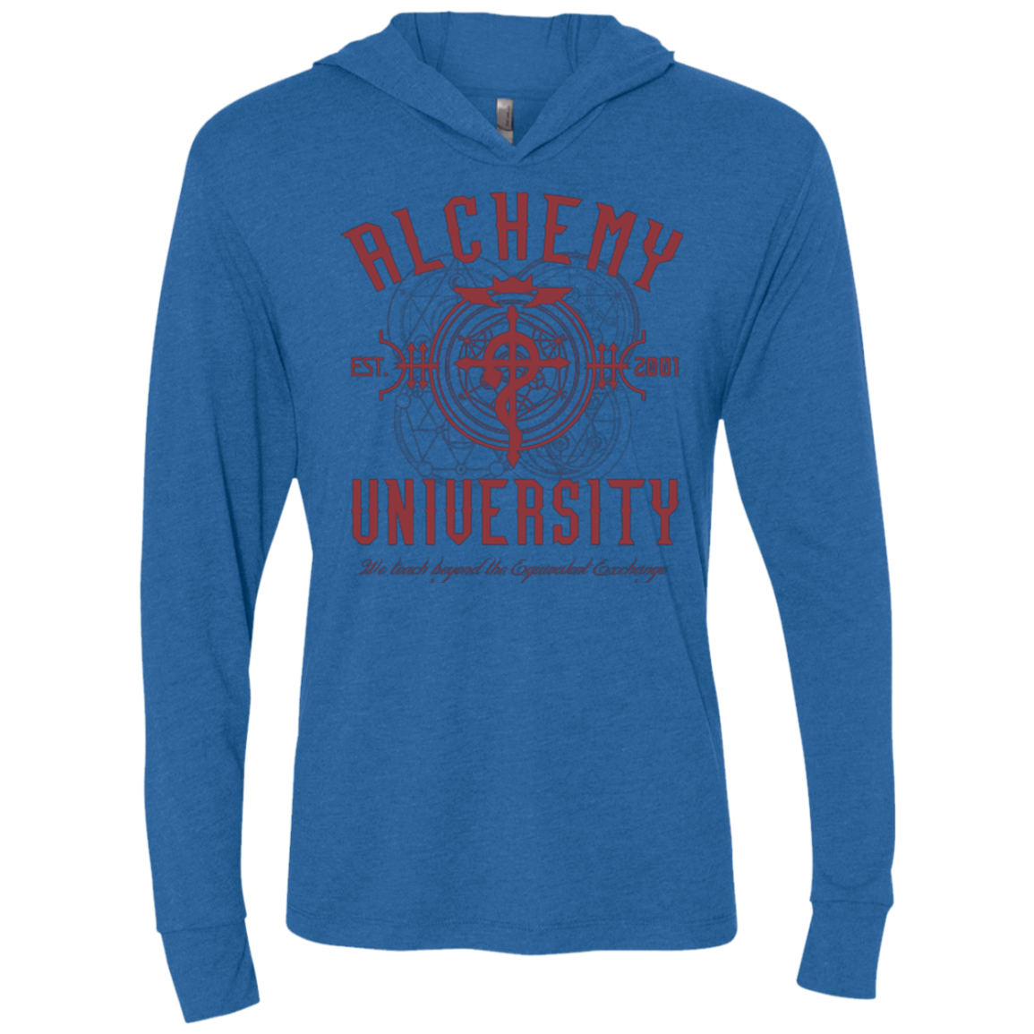 Alchemy University Triblend Long Sleeve Hoodie Tee