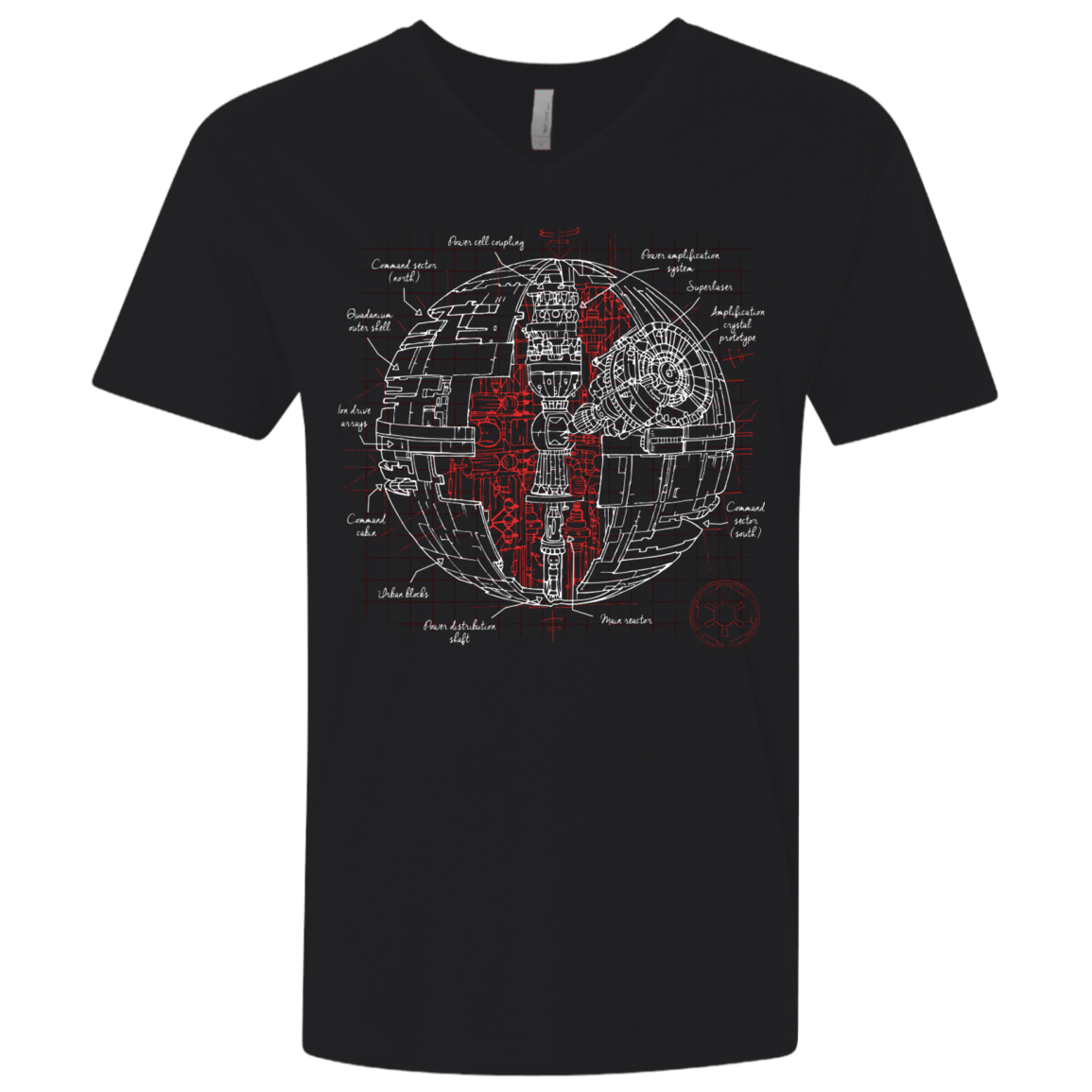 Death Star Plan Men's Premium V-Neck