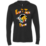 The Finn and Jake Show Triblend Long Sleeve Hoodie Tee