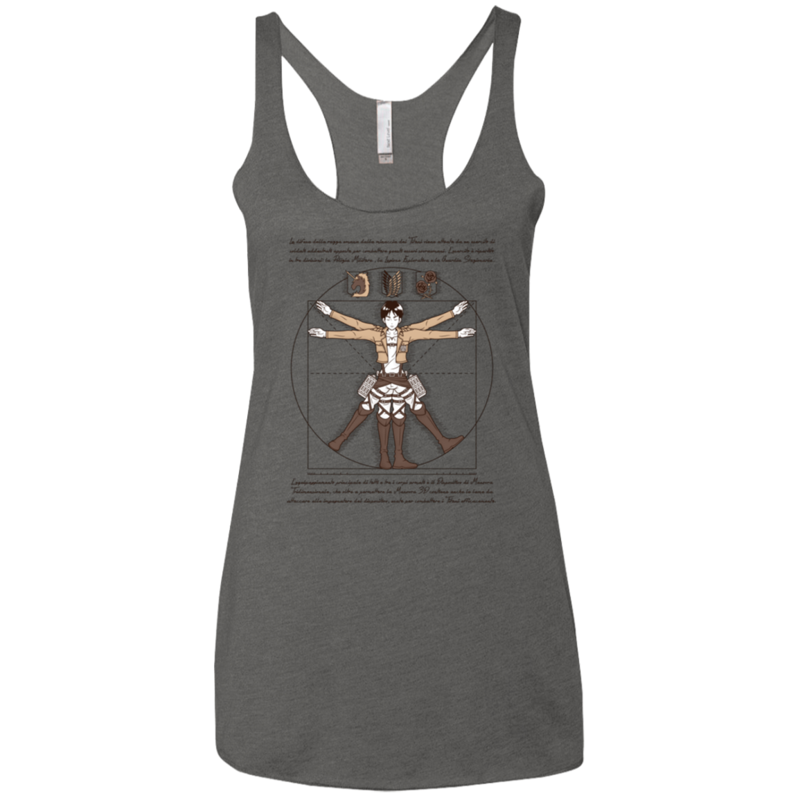 VITRUVIAN TRAINEE Women's Triblend Racerback Tank