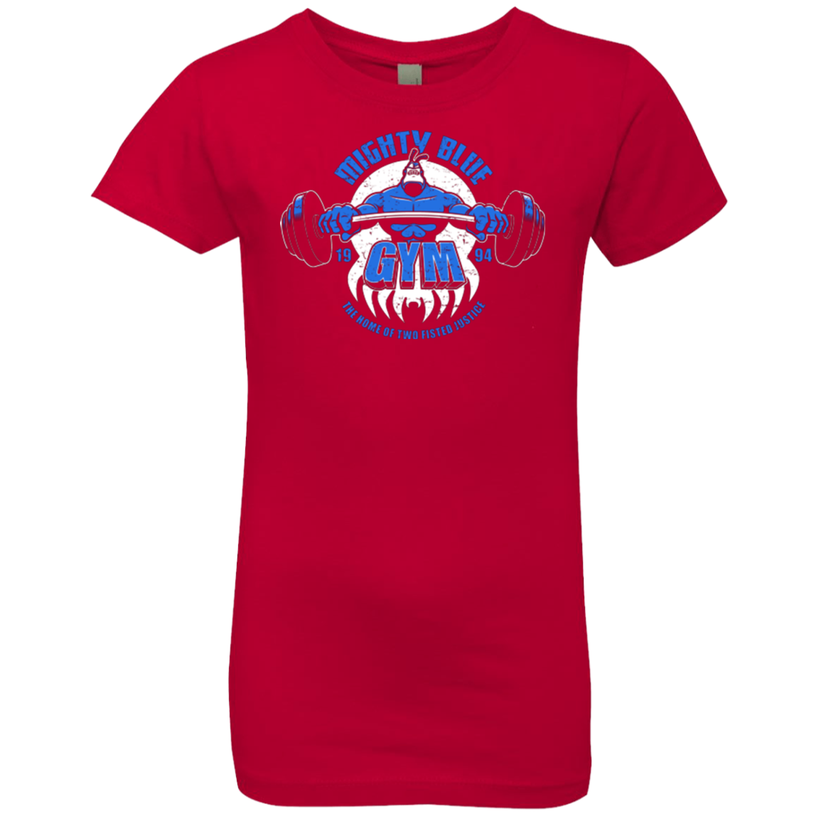Mighty Blue Gym Girls Premium T-Shirt