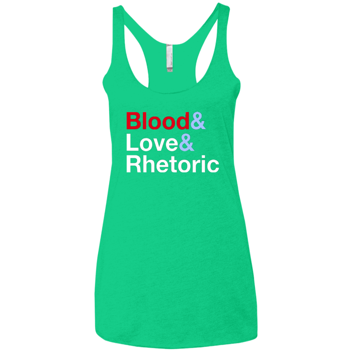 Blood Love Rhetoric Women's Triblend Racerback Tank