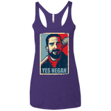 Yes Negan Women's Triblend Racerback Tank