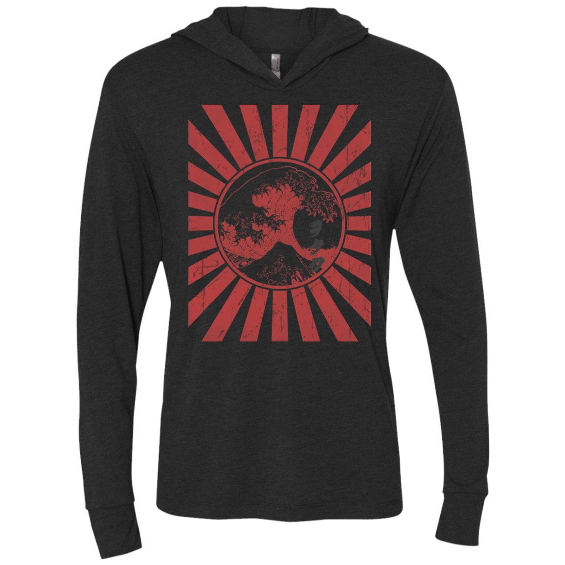 Otaku Flag Triblend Long Sleeve Hoodie Tee