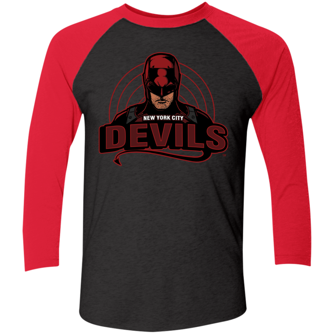 NYC Devils Men's Triblend 3/4 Sleeve