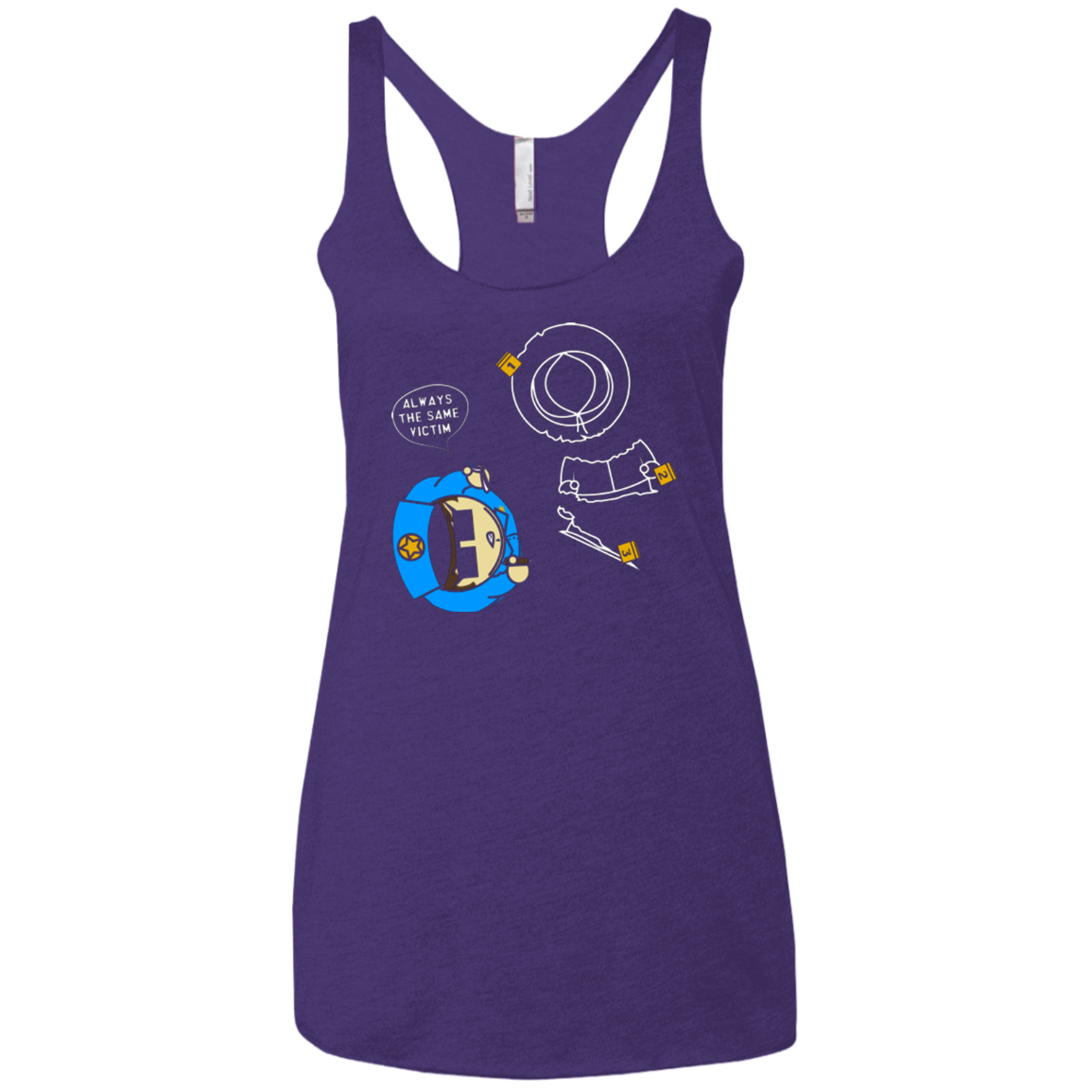 ALWAYS THE SAME VICTIM Women's Triblend Racerback Tank
