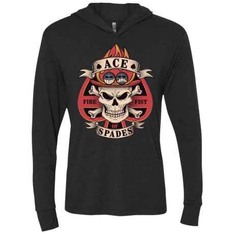 Ace of Spades Triblend Long Sleeve Hoodie Tee