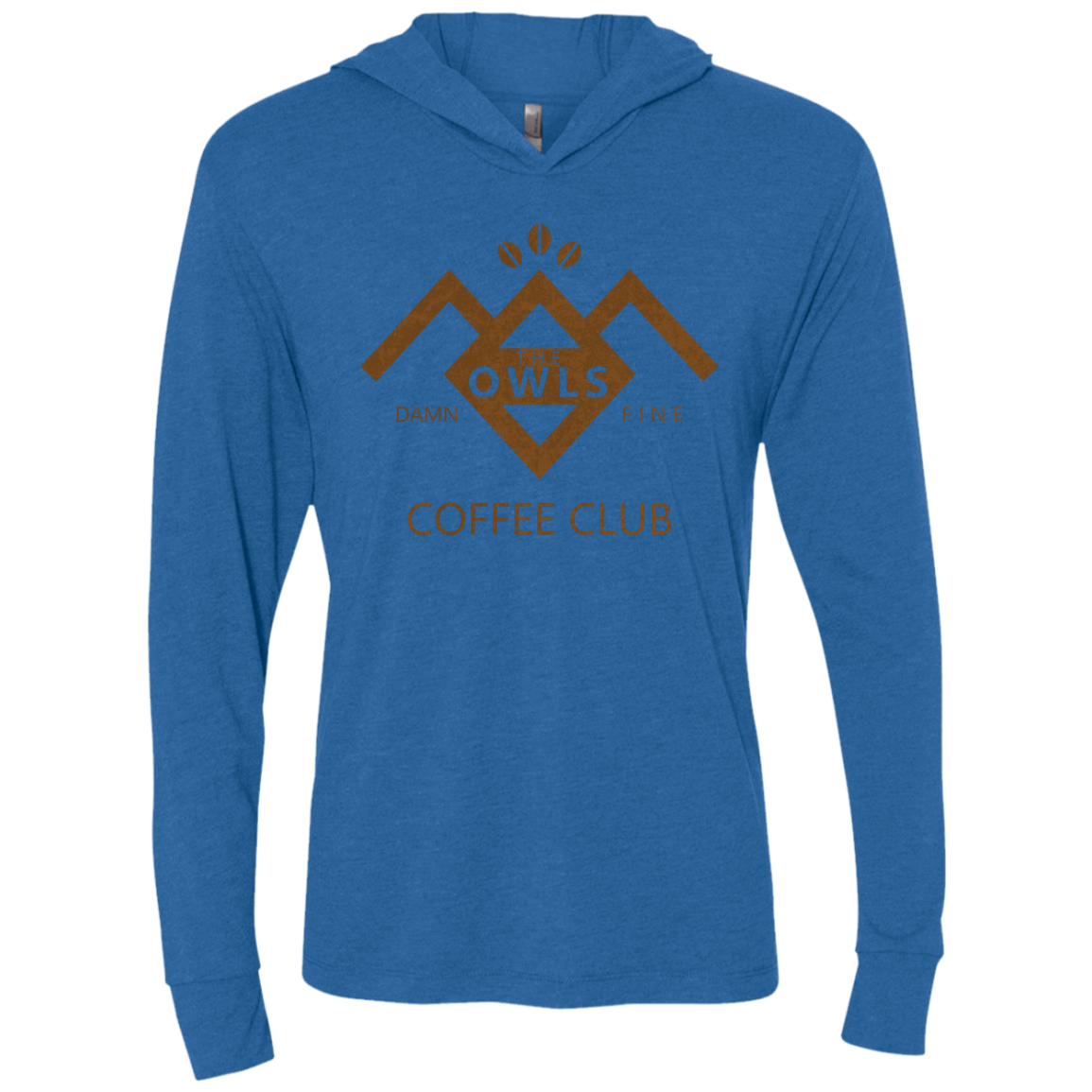 Coffee Club Triblend Long Sleeve Hoodie Tee