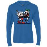 Eggnoghead and Puddingman Triblend Long Sleeve Hoodie Tee