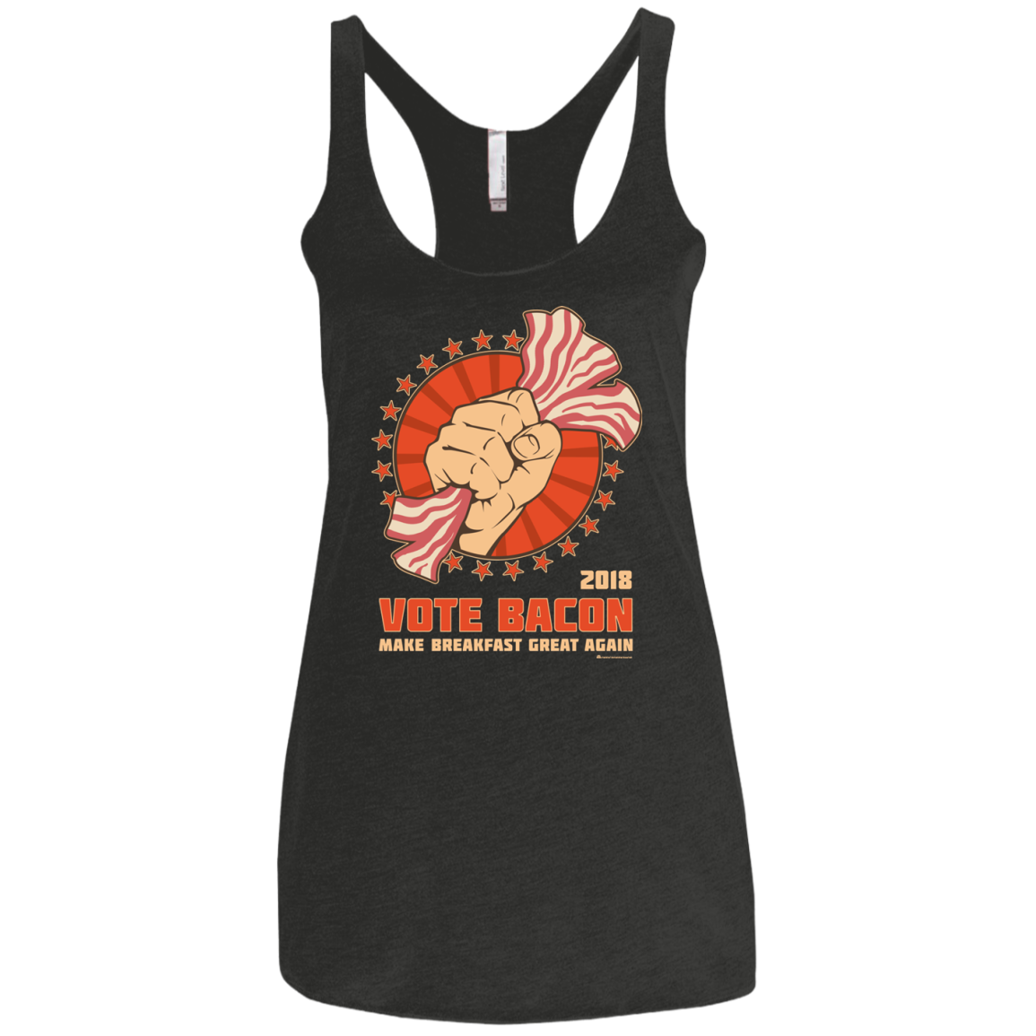 Vote Bacon In 2018 Women's Triblend Racerback Tank