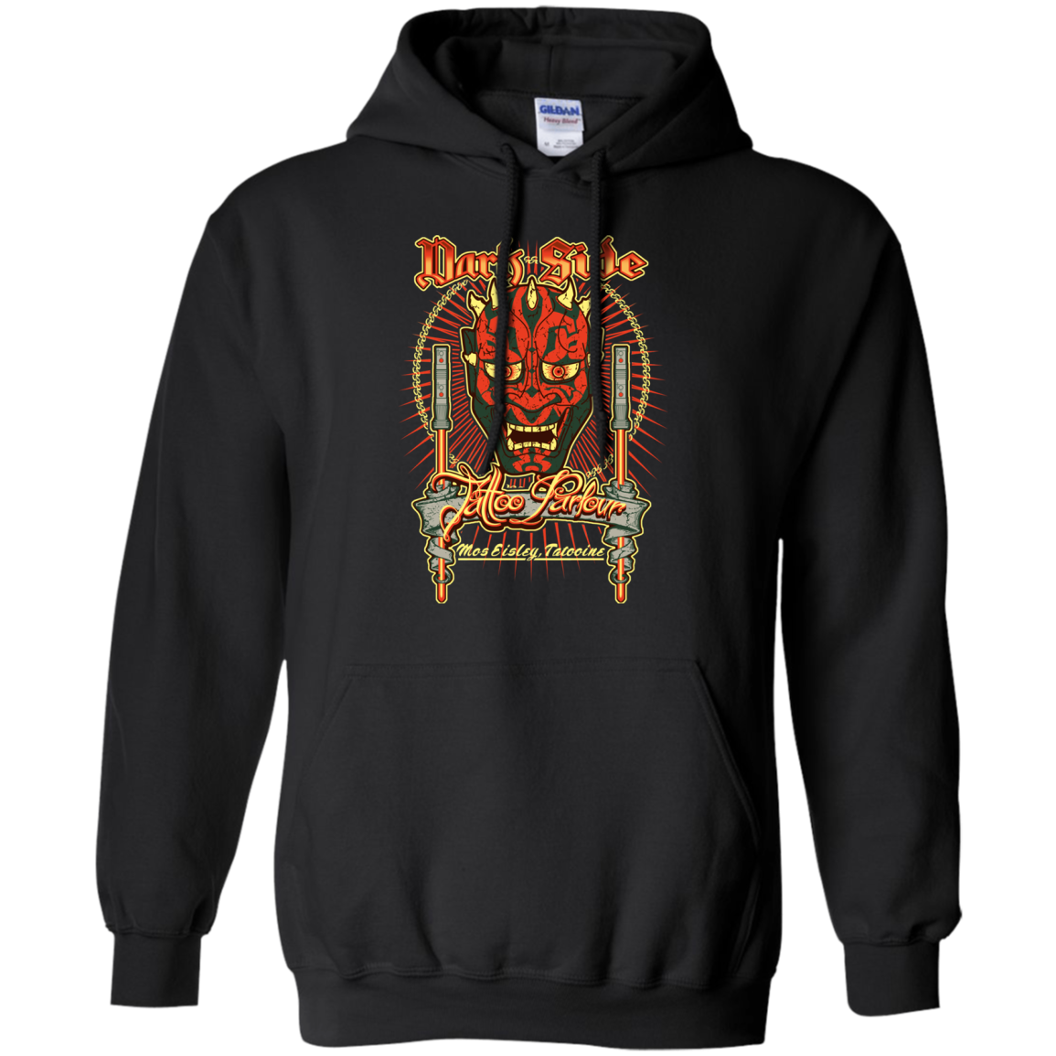 Dark Side Tattoo Pullover Hoodie