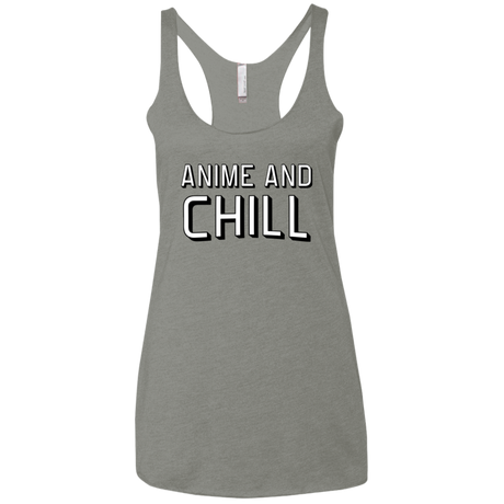 Anime and chill Women's Triblend Racerback Tank