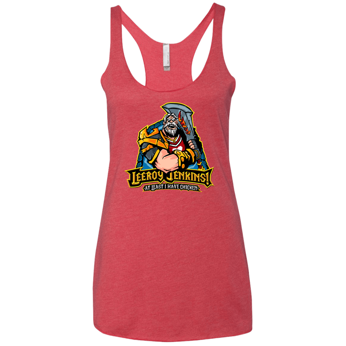 T-Shirts Vintage Red / X-Small Leeroy Jenkins Women's Triblend Racerback Tank