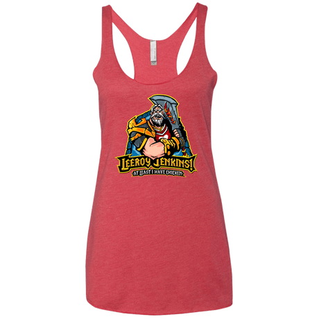 T-Shirts Vintage Red / X-Small Leeroy Jenkins Women's Triblend Racerback Tank
