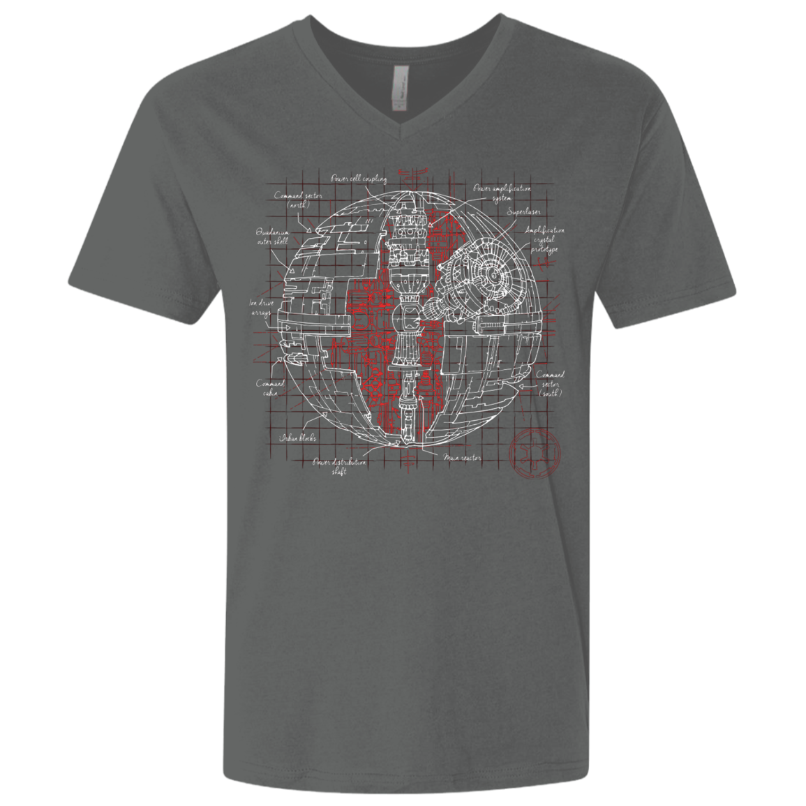 Death Star Plan Men's Premium V-Neck