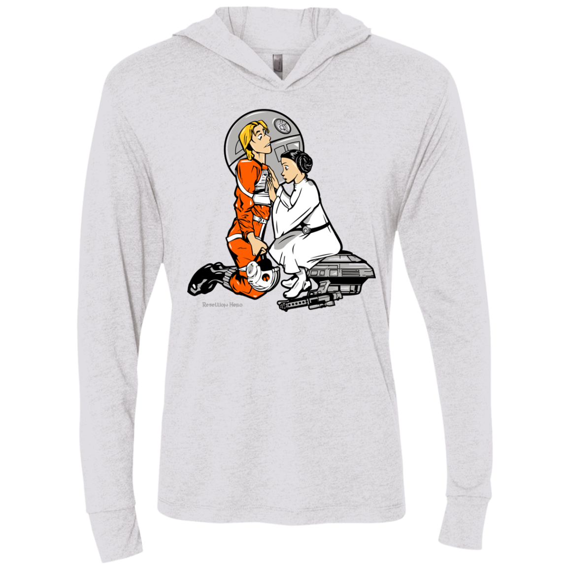 Rebellion Hero Triblend Long Sleeve Hoodie Tee