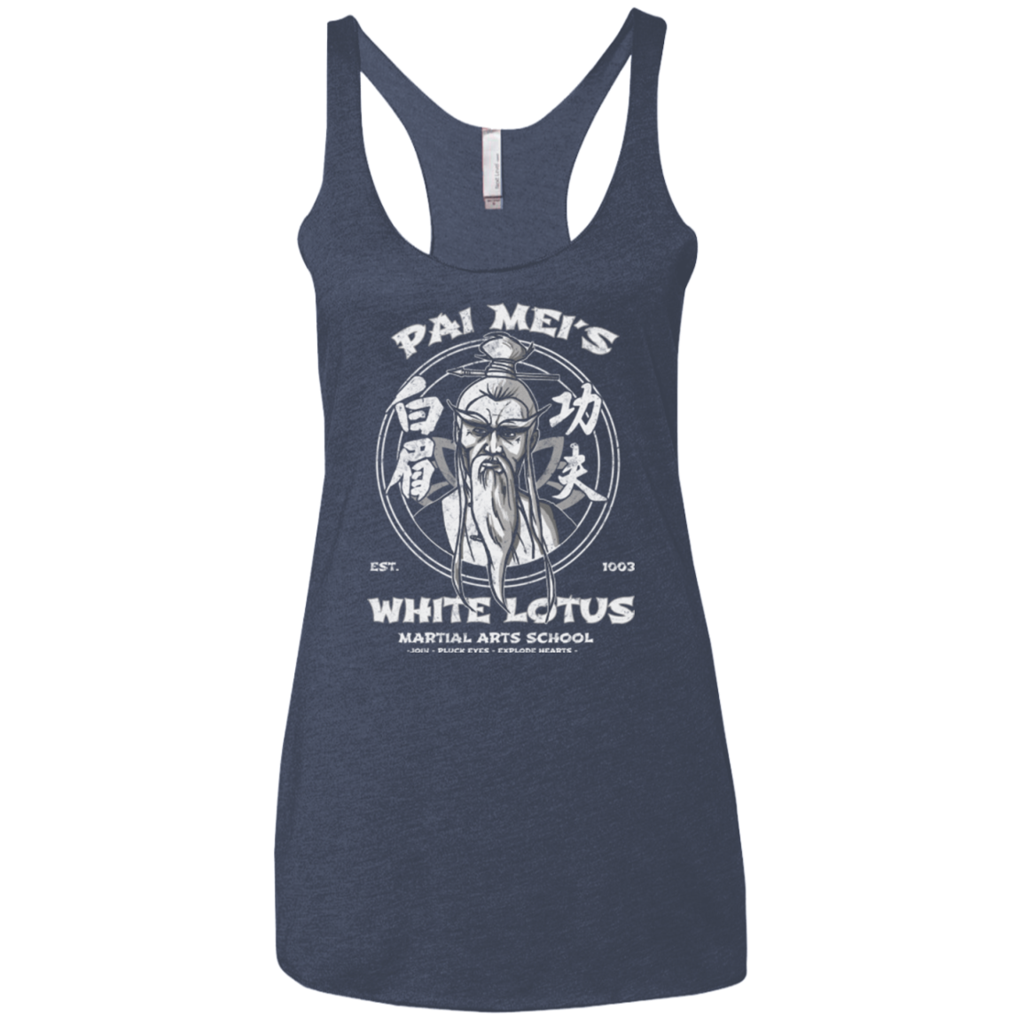 White Lotus Women's Triblend Racerback Tank