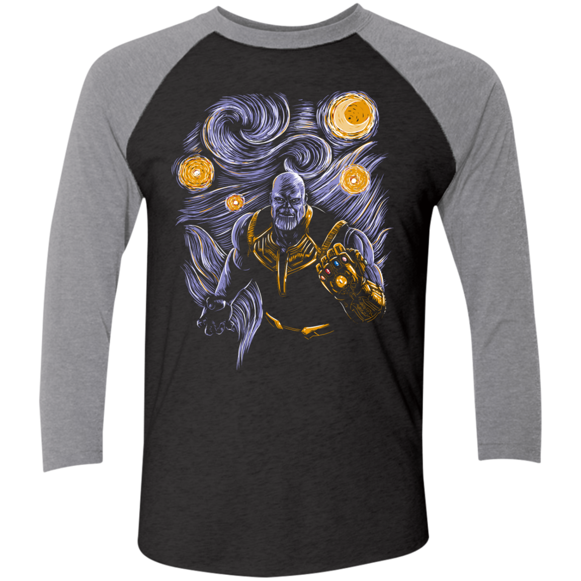 Starry Thanos Men's Triblend 3/4 Sleeve