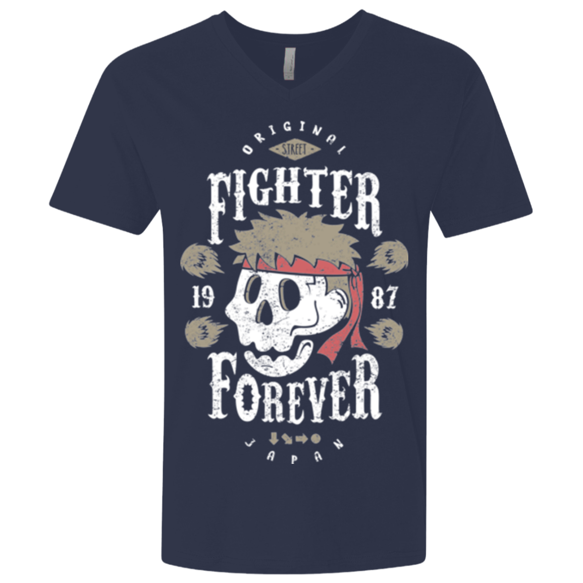Fighter Forever Ryu Men's Premium V-Neck