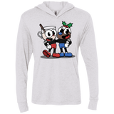 Eggnoghead and Puddingman Triblend Long Sleeve Hoodie Tee