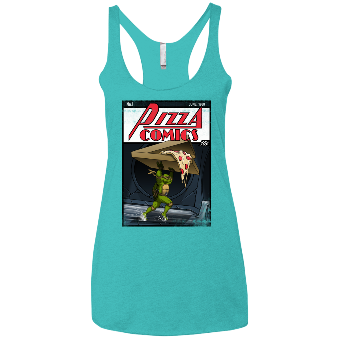 Pizza Comics Women's Triblend Racerback Tank