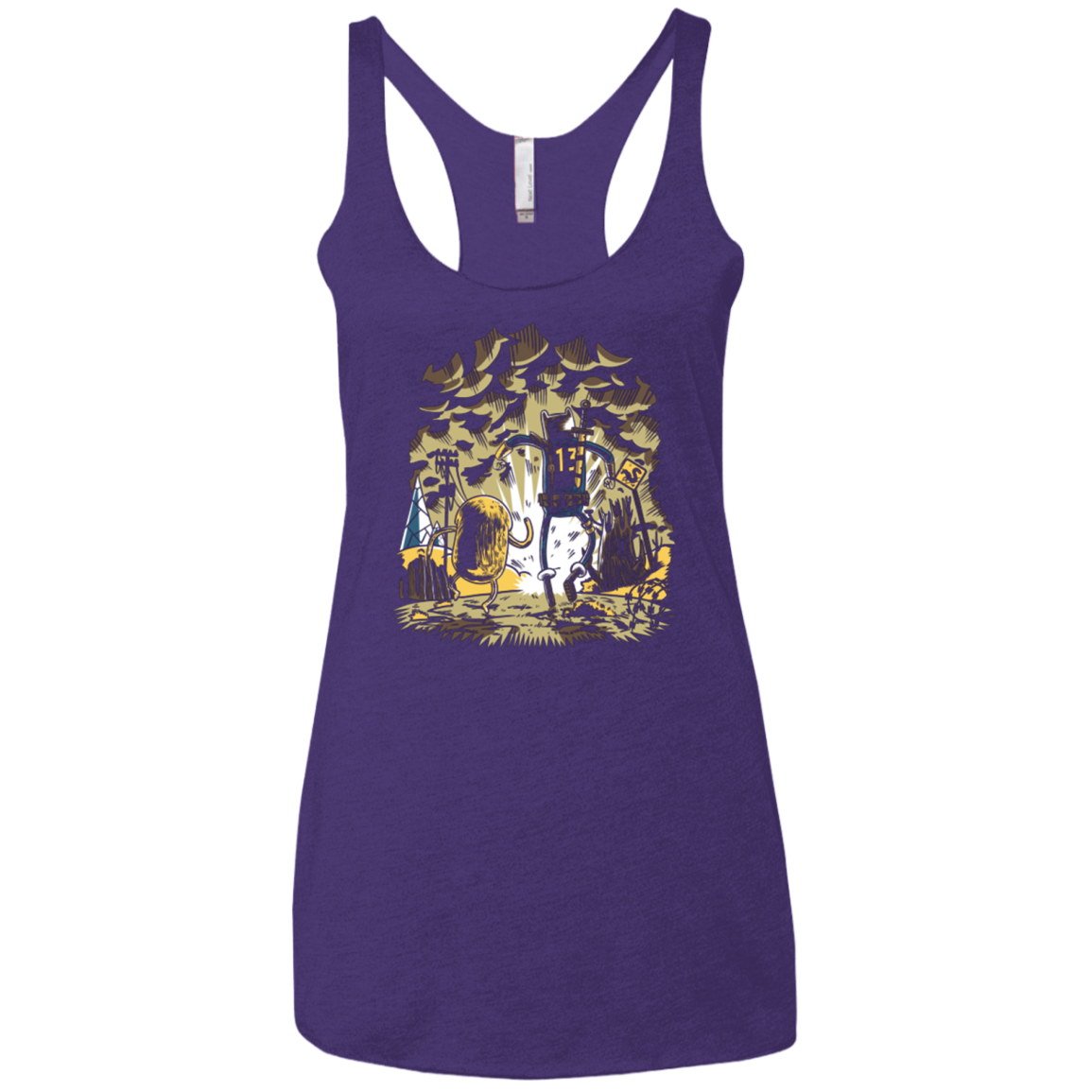 wasteland time Women's Triblend Racerback Tank