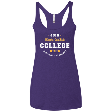 Muggle Quidditch Women's Triblend Racerback Tank