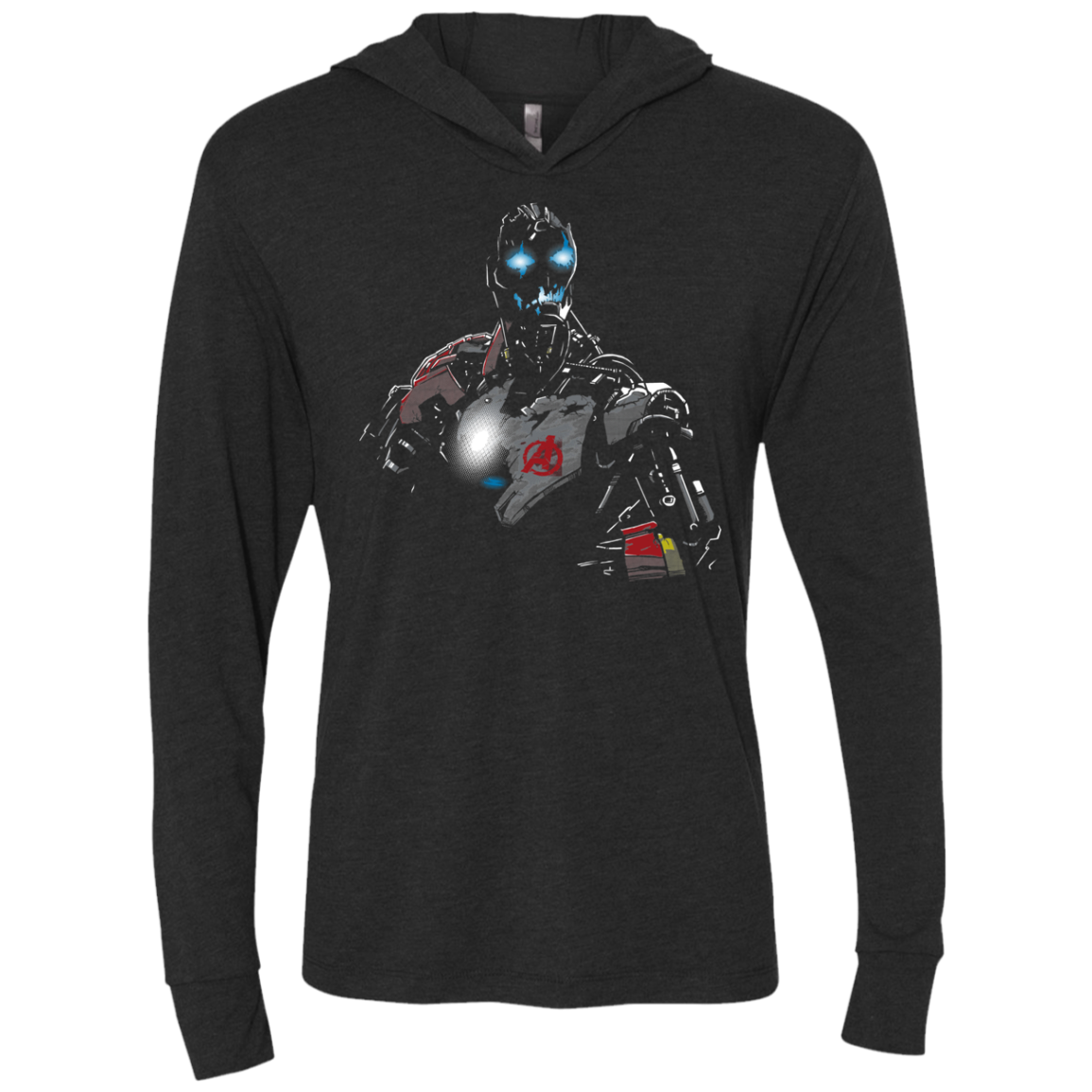 Stringless Triblend Long Sleeve Hoodie Tee