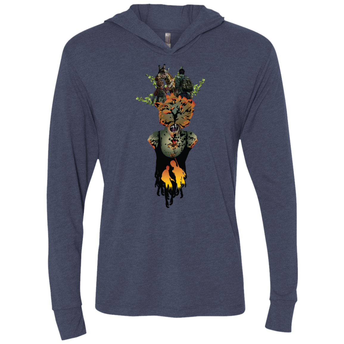 Last of Us Triblend Long Sleeve Hoodie Tee