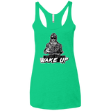 Wake Up Women's Triblend Racerback Tank