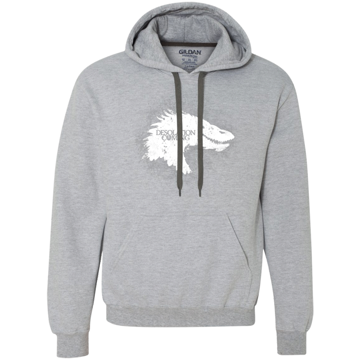 Desolation is Coming white Premium Fleece Hoodie
