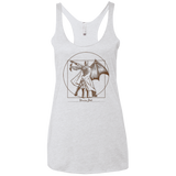 Vitruvian Bats Women's Triblend Racerback Tank