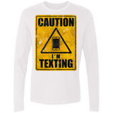 Caution I'm Texting Men's Premium Long Sleeve