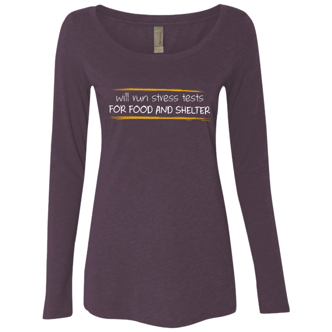 Stress Testing For Food And Shelter Women's Triblend Long Sleeve Shirt