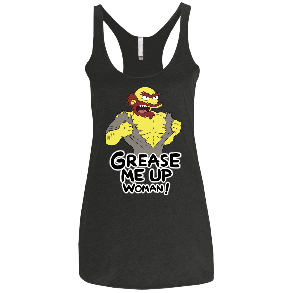 Grease Me Up Women's Triblend Racerback Tank